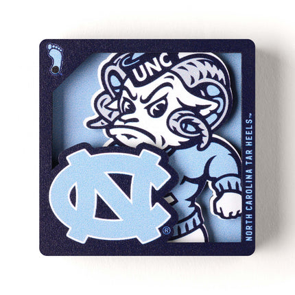 North Carolina Tar Heels 3D Logo Series Magnet