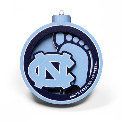 North Carolina Tar Heels 3D Logo Series Ornament