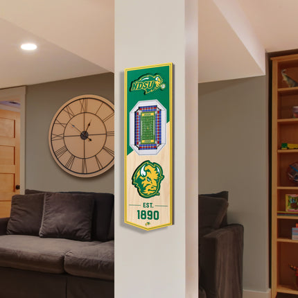 North Dakota State Bison 3D Stadium 6x19 Banners