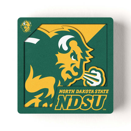 North Dakota State Bison 3D Logo Series Magnet