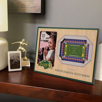 North Dakota State Bison 3D StadiumView Picture Frame