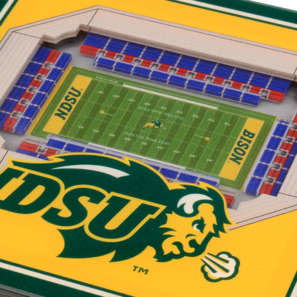 North Dakota State Bison 3D Stadium View Coasters