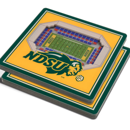 North Dakota State Bison 3D Stadium View Coasters