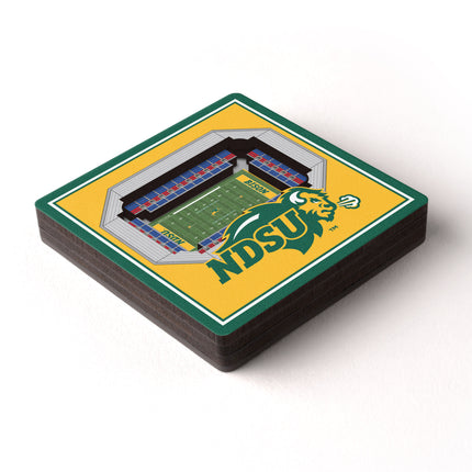 North Dakota State Bison 3D StadiumView Magnets