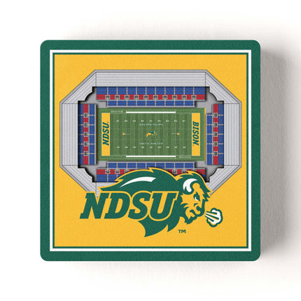 North Dakota State Bison 3D StadiumView Magnets