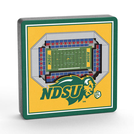 North Dakota State Bison 3D StadiumView Magnets