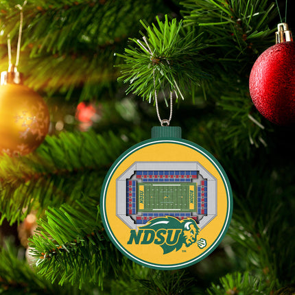 North Dakota State Bison 3D StadiumView Ornaments
