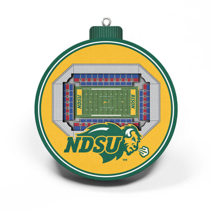 North Dakota State Bison 3D StadiumView Ornaments