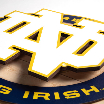 Notre Dame Fighting Irish 3DX Circle Backer Wall Art