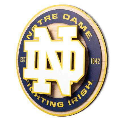 Notre Dame Fighting Irish 3DX Circle Backer Wall Art