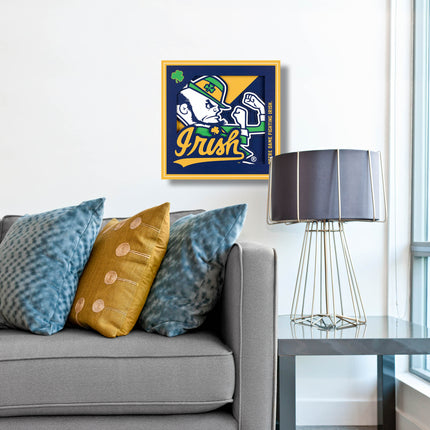 Notre Dame Fighting Irish 3D Logo Series Wall Art - 12x12