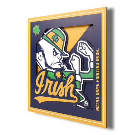 Notre Dame Fighting Irish 3D Logo Series Wall Art - 12x12