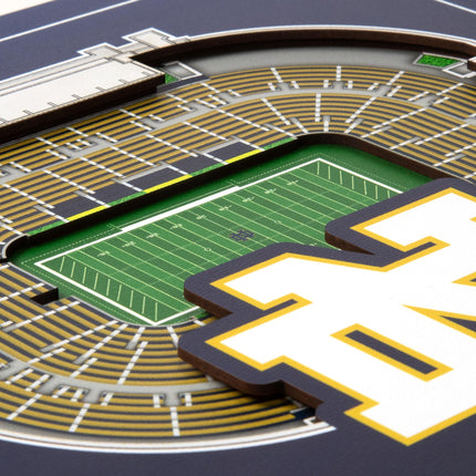 Notre Dame Fighting Irish 3D StadiumView Wall Art 12x12