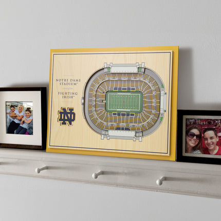 Notre Dame Fighting Irish 5-Layer 3D StadiumView Wall Art