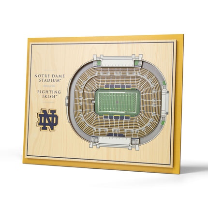 Notre Dame Fighting Irish 5-Layer 3D StadiumView Wall Art