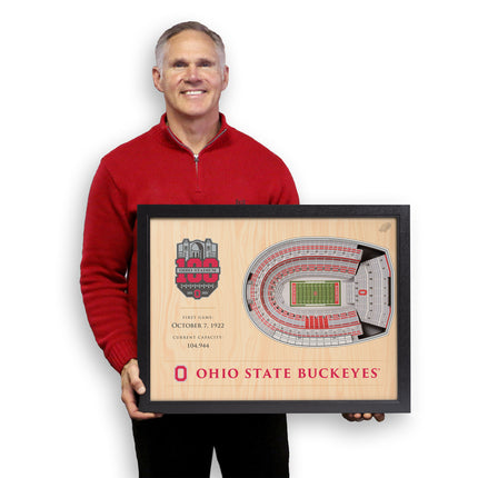 Ohio State Buckeyes 25-Layer StadiumViews 3D Wall Art