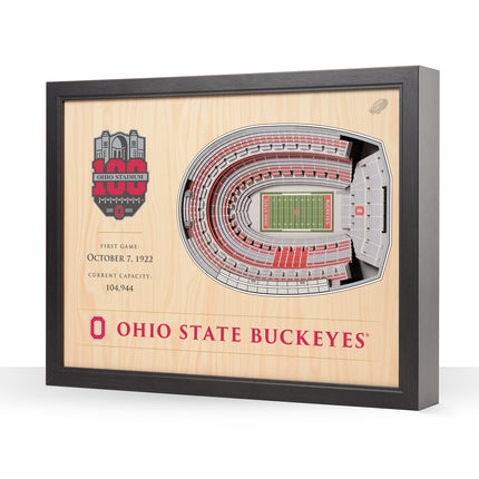 Ohio State Buckeyes 25-Layer StadiumViews 3D Wall Art