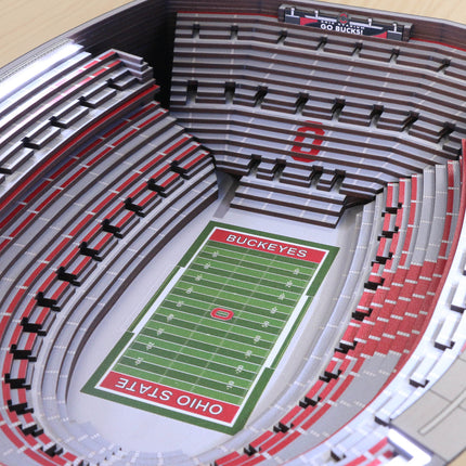 Ohio State Buckeyes 25-Layer StadiumView End Table