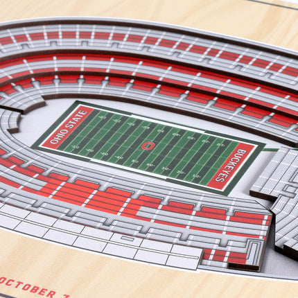 Ohio State Buckeyes 5-Layer 3D StadiumView Wall Art