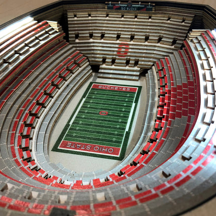 Ohio State Buckeyes 25-Layer StadiumView End Table