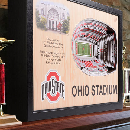 Ohio State Buckeyes 25-Layer StadiumViews 3D Wall Art