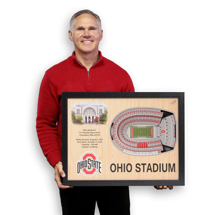 Ohio State Buckeyes 25-Layer StadiumViews 3D Wall Art