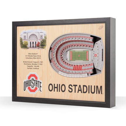 Ohio State Buckeyes 25-Layer StadiumViews 3D Wall Art