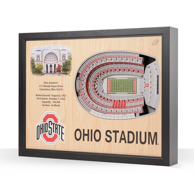 Ohio State Buckeyes 25-Layer StadiumViews 3D Wall Art
