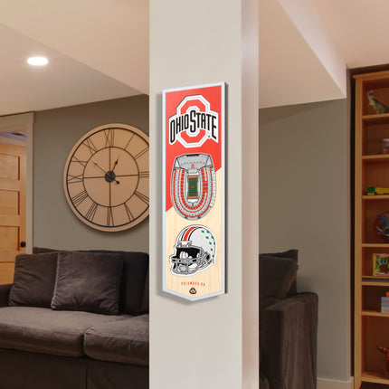 Ohio State Buckeyes 3D Stadium 6x19 Banners