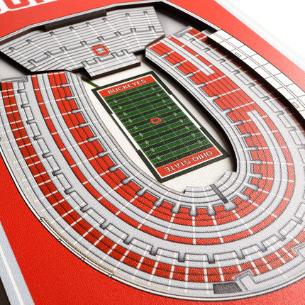 Ohio State Buckeyes 8x32 3D Stadium Banner