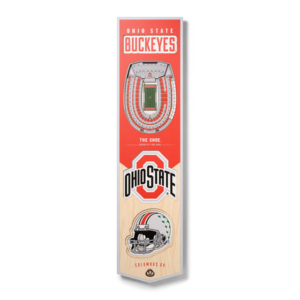 Ohio State Buckeyes 8x32 3D Stadium Banner