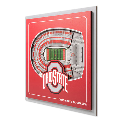 Ohio State Buckeyes 3D StadiumView Wall Art 12x12