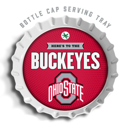 Ohio State Buckeyes Bottle Cap Serving Tray