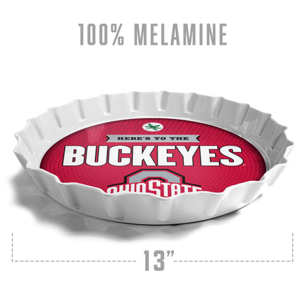 Ohio State Buckeyes Bottle Cap Serving Tray