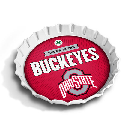 Ohio State Buckeyes Bottle Cap Serving Tray