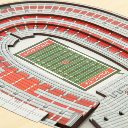 Ohio State Buckeyes 5-Layer 3D StadiumView Wall Art