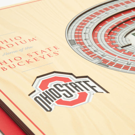 Ohio State Buckeyes 5-Layer 3D StadiumView Wall Art
