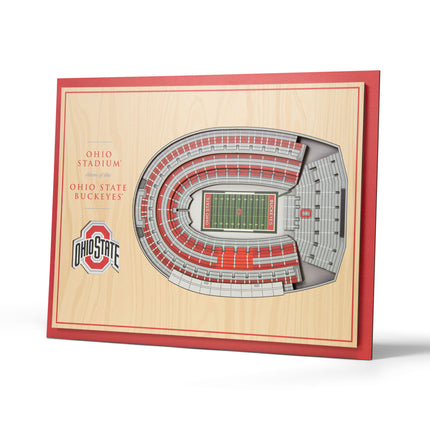 Ohio State Buckeyes 5-Layer 3D StadiumView Wall Art