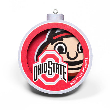 Ohio State Buckeyes 3D Logo Series Ornament
