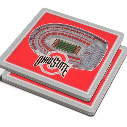 Ohio State Buckeyes 3D Stadium View Coasters