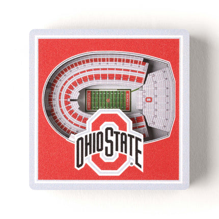 Ohio State Buckeyes 3D StadiumView Magnets