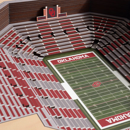 Oklahoma Sooners 25-Layer StadiumViews 3D Wall Art