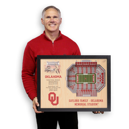 Oklahoma Sooners 25-Layer StadiumViews 3D Wall Art