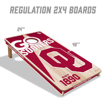 Oklahoma Sooners 2x4 Cornhole Boards