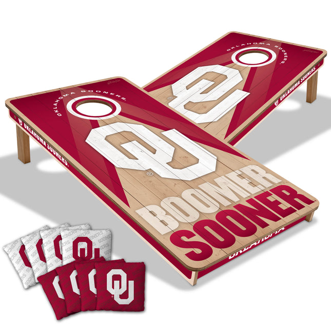 Oklahoma Sooners 2x4 Slogan Series Cornhole Boards