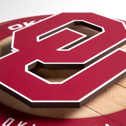 Oklahoma Sooners 3DX Circle Backer Wall Art