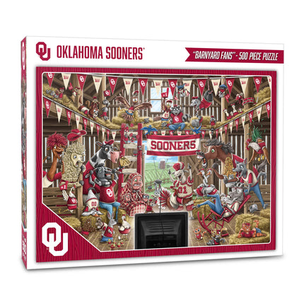 Oklahoma Sooners Barnyard Fans Puzzle - 500 PC
