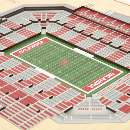 Oklahoma Sooners 5-Layer 3D StadiumView Wall Art