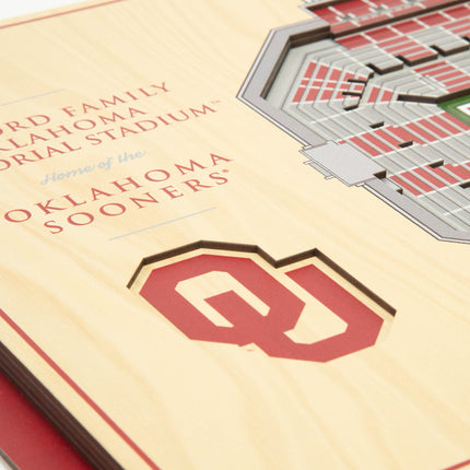 Oklahoma Sooners 5-Layer 3D StadiumView Wall Art