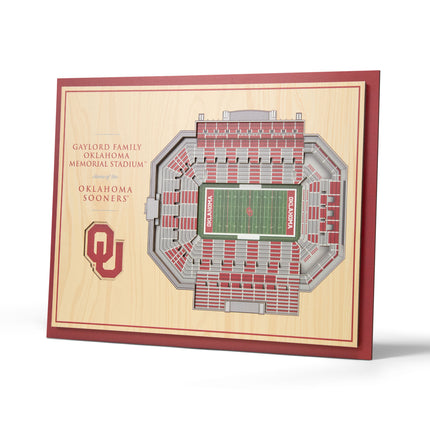 Oklahoma Sooners 5-Layer 3D StadiumView Wall Art